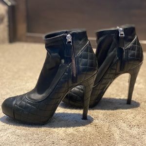Chanel platform booties.  Size 38.5. Black. Great condition